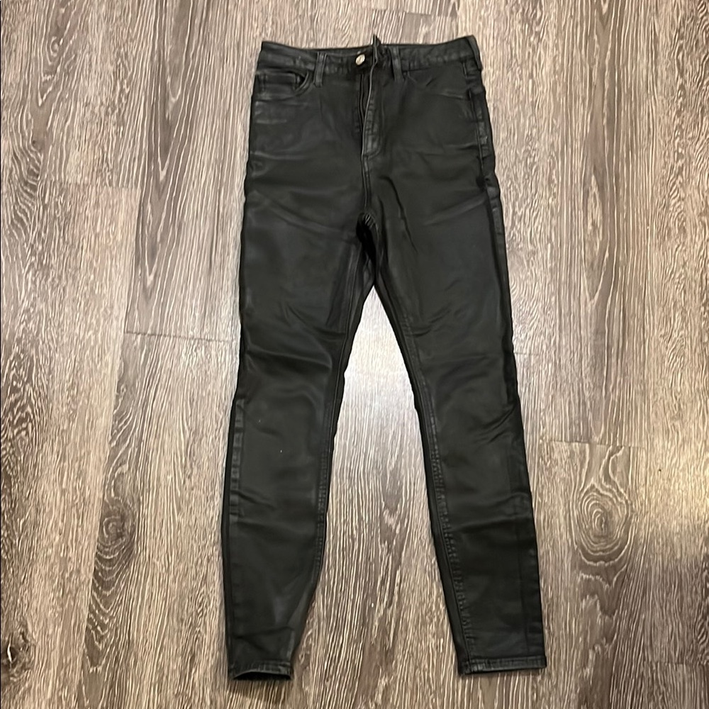 Women’s Black Shiny Slim Fit Jeans